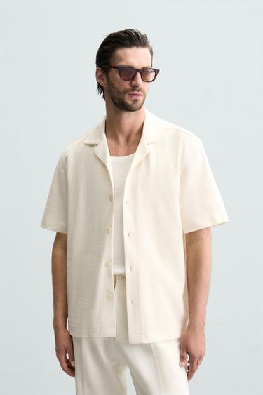 CHEMISE STRUCTURÉE - Écru de Zara - Image 1