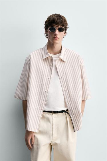 CAMISA RELAXED FIT RAYAS - Crudo de Zara