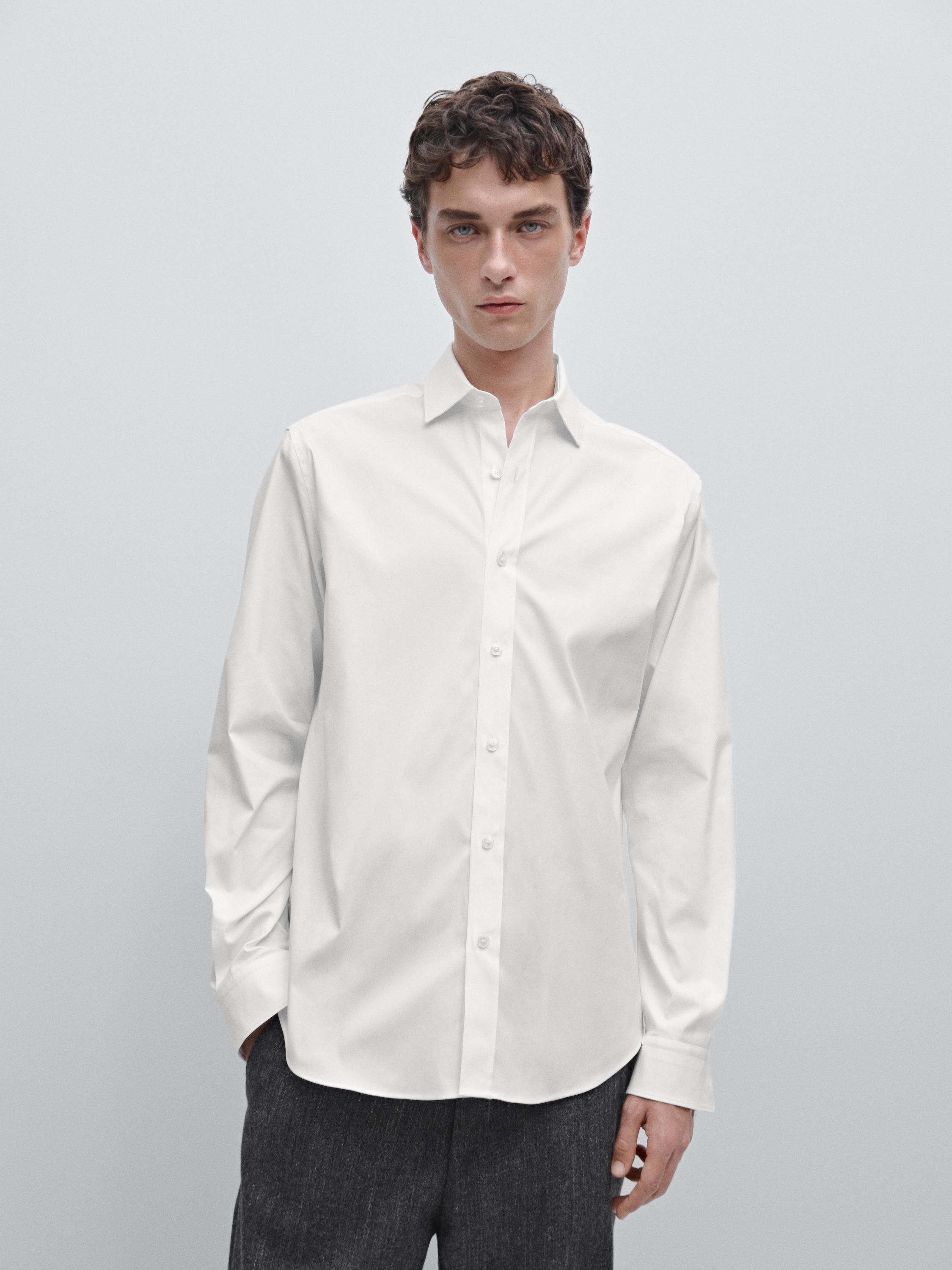 Regular fit stretch shirt