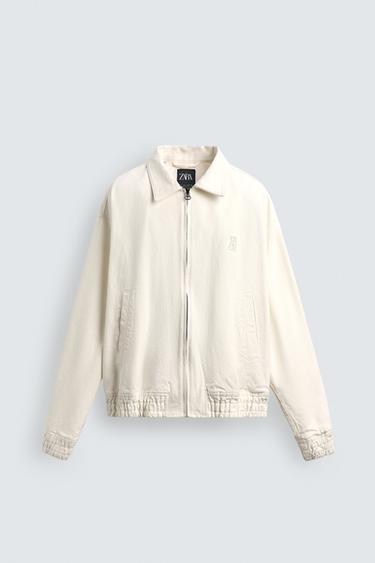 JAQUETA DE ALGODÃO COM BOLSOS - Branco-marfim da Zara - Imagem 0