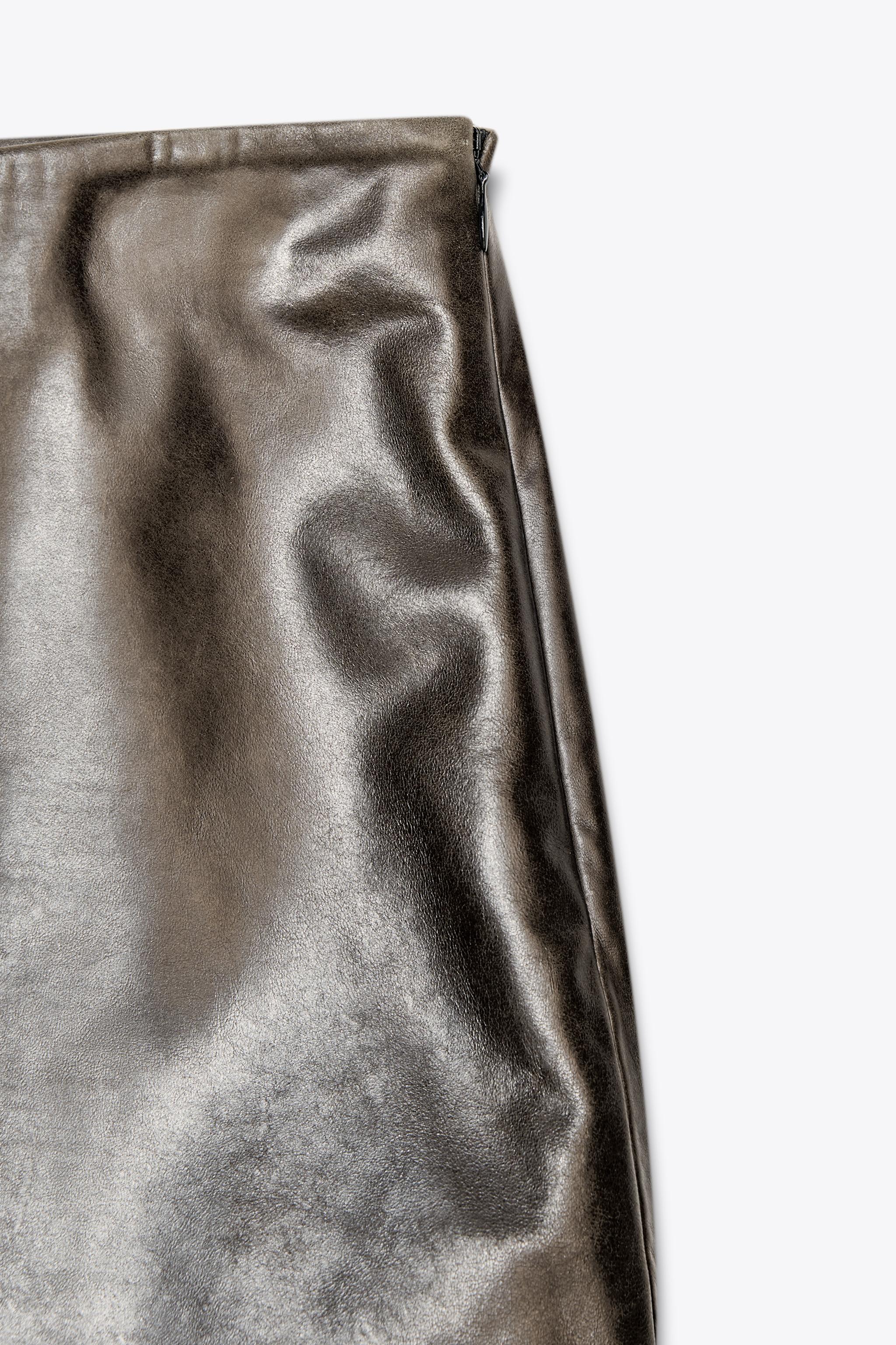 ZW COLLECTION LIMITED EDITION 100% LEATHER SKIRT - Bottle