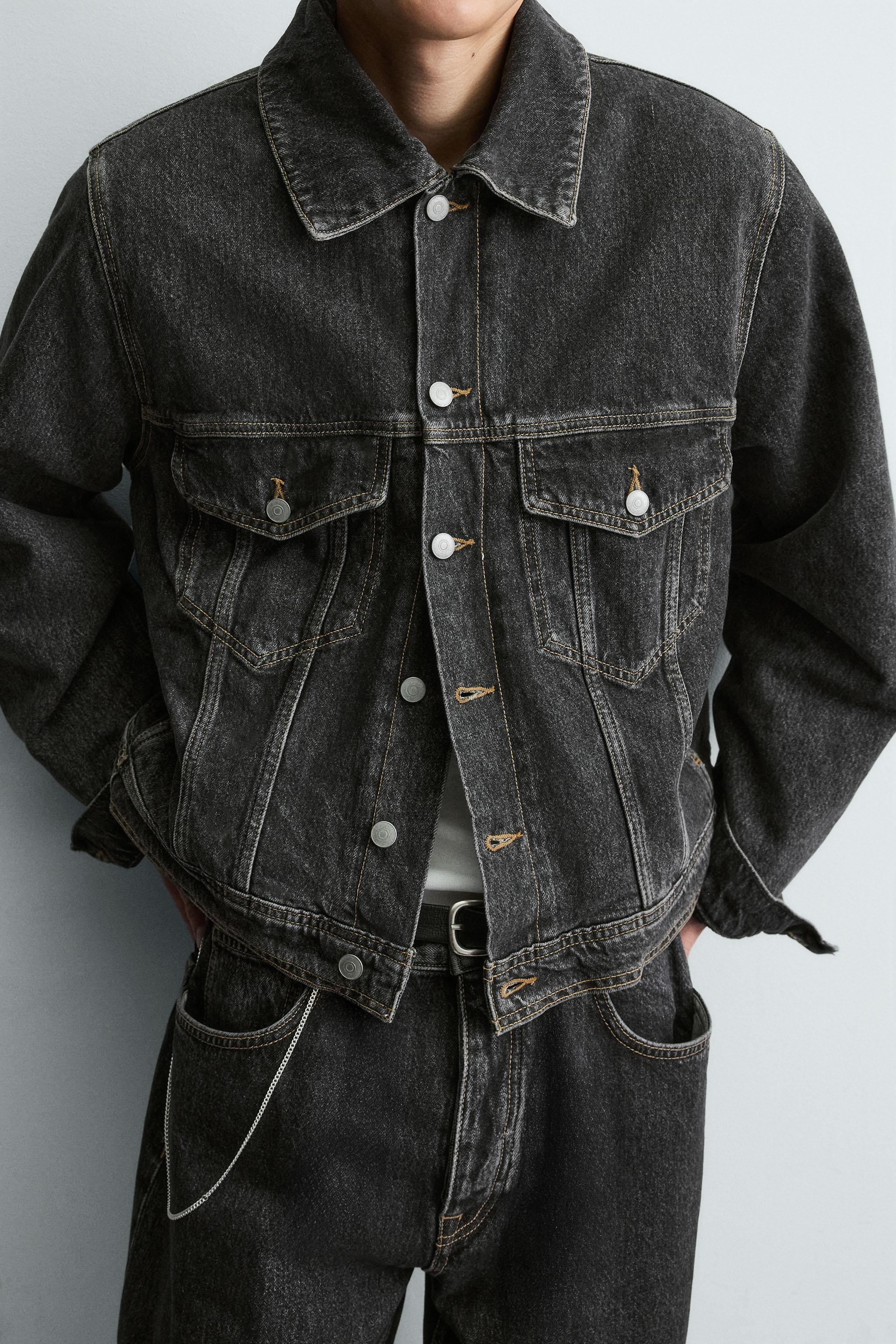 FAUX FUR COLLAR DENIM JACKET