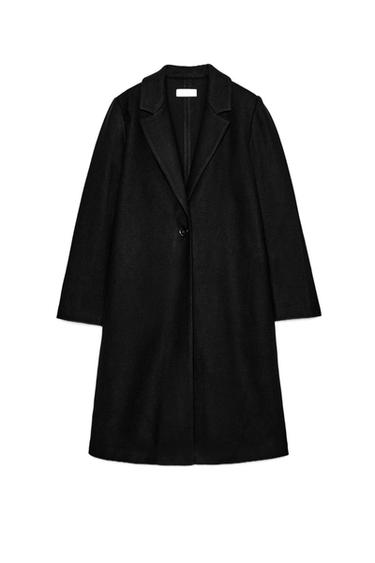 SOFT BASIC COAT - Black by Zara