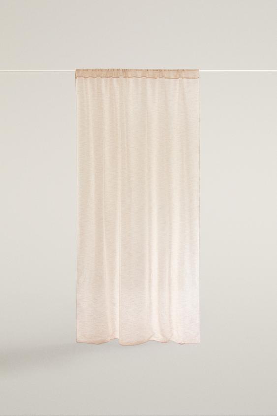 SHEER CURTAIN WITH LOW OPACITY - Light beige by Zara - Image 0