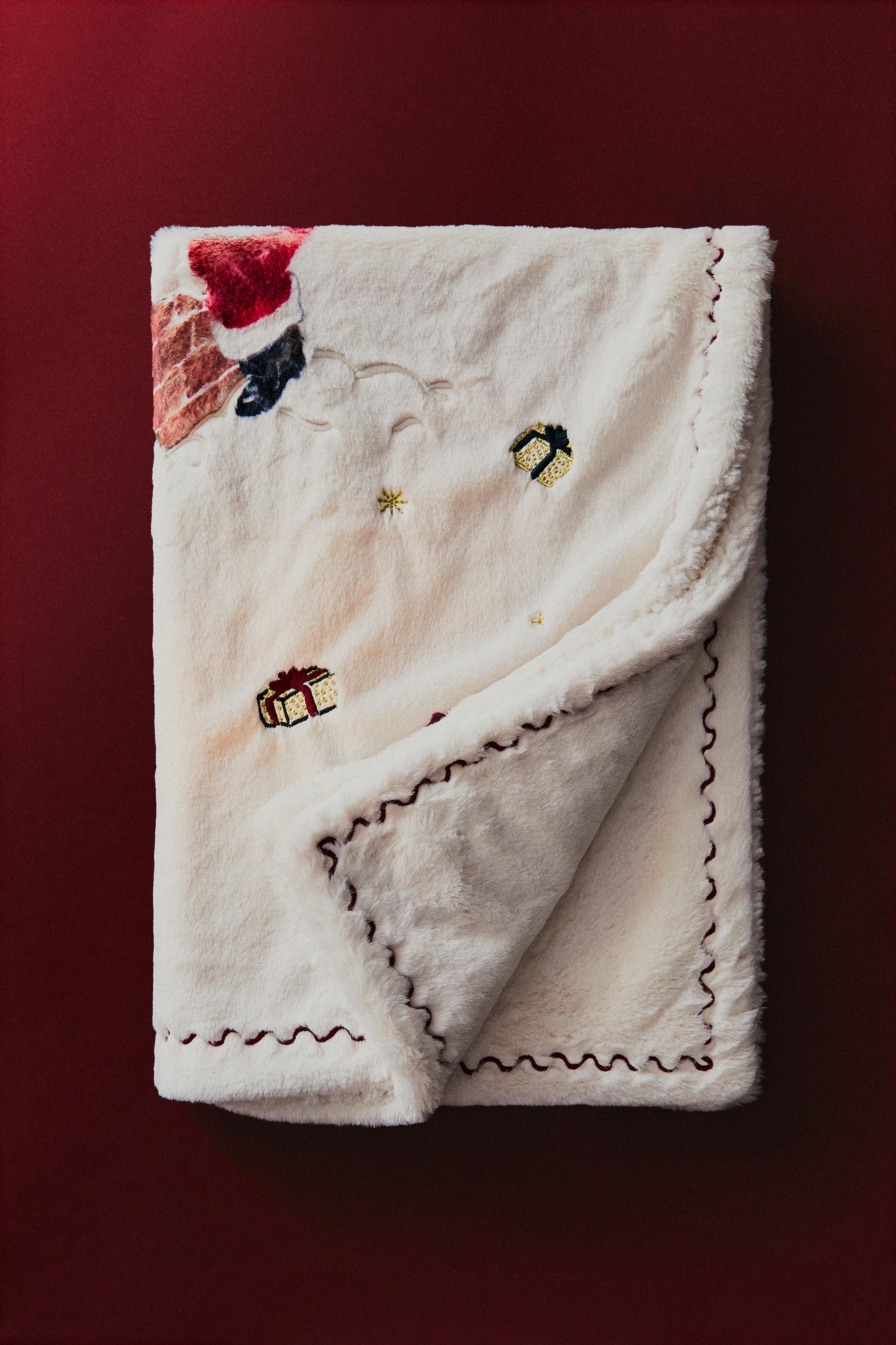COUVERTURE ENFANT EFFET MOUTON NOËL