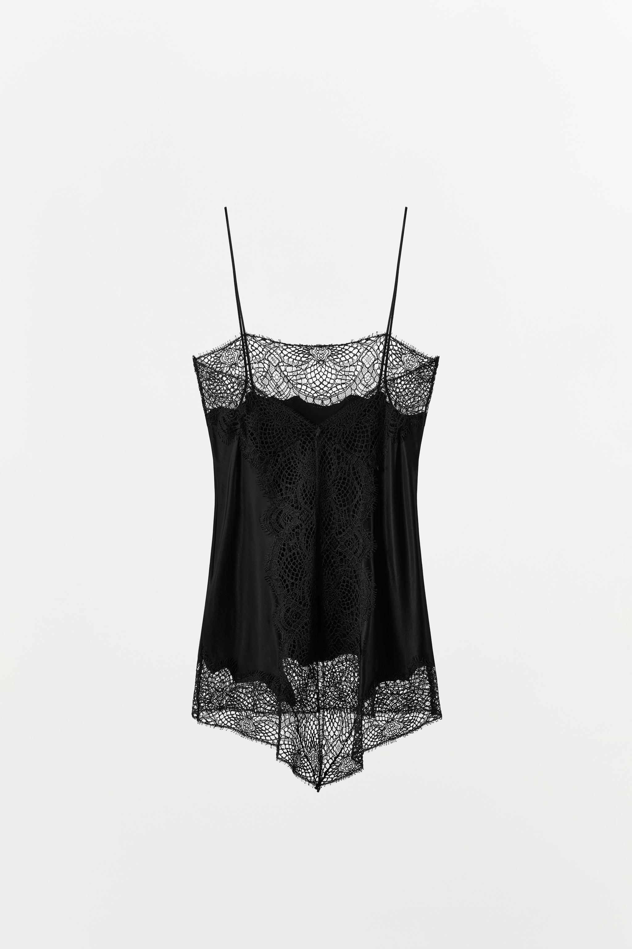 SATIN LACE CAMISOLE TOP