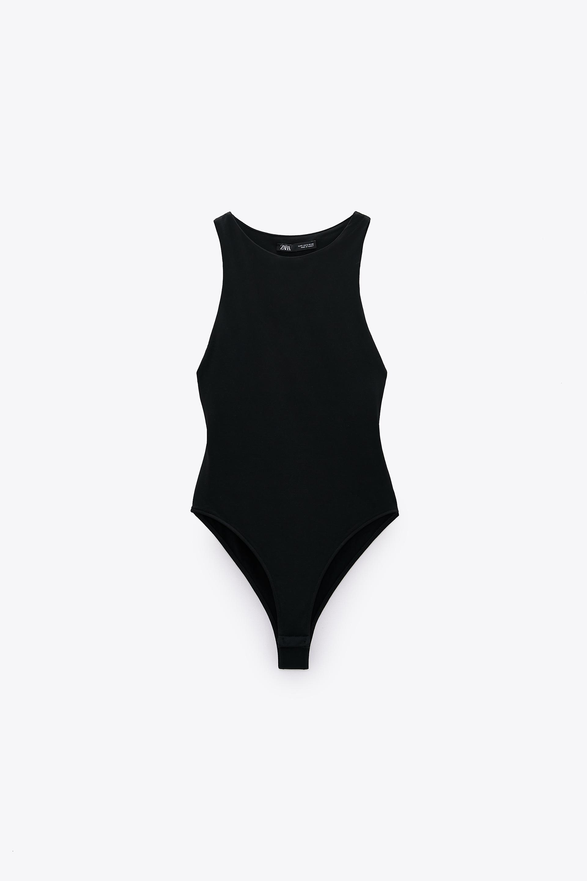 ZARA KNIT CUT OUT HALTER NECK BODYSUIT - $64 New With
