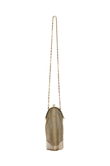 METAL MESH MINI BUCKET BAG