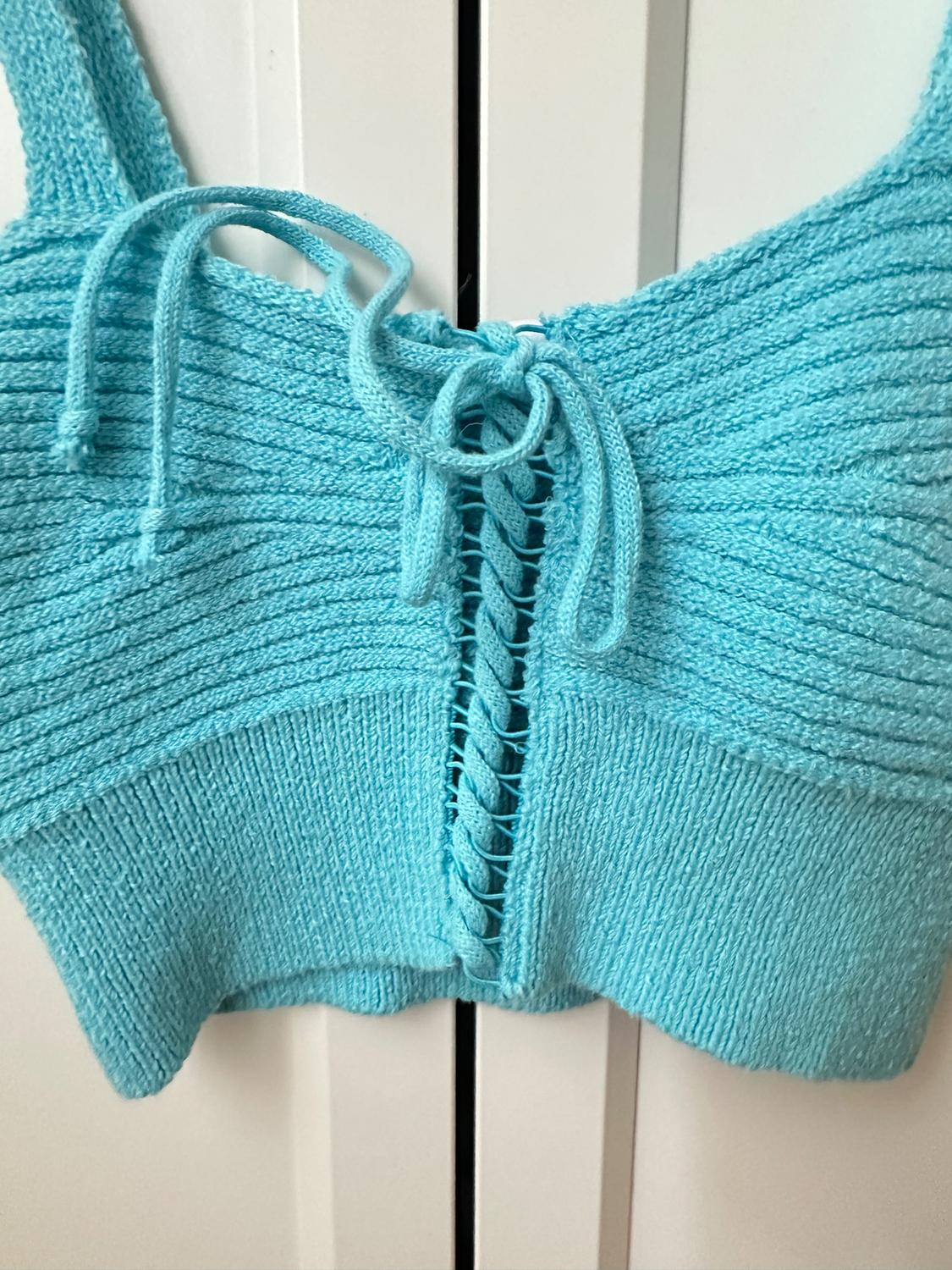 KNIT TOP WITH LACE-UP DETAIL - Image 4