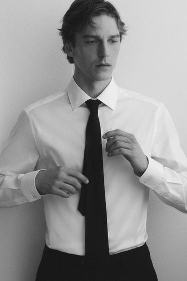 Zaras SKJORTA MED NORMAL PASSFORM - Vit