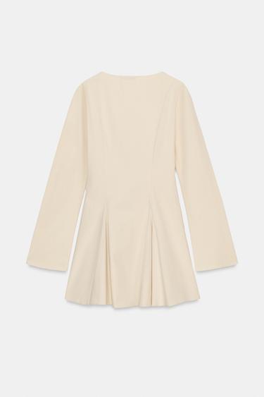 SHORT DRESS WITH FLOUNCED SKIRT - Sand by Zara - Image 4