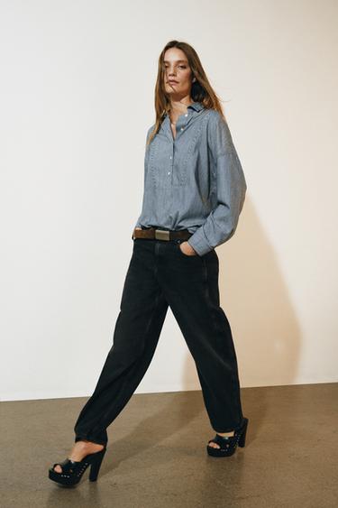 CAMISA RAYAS ZW COLLECTION - rayas de Zara