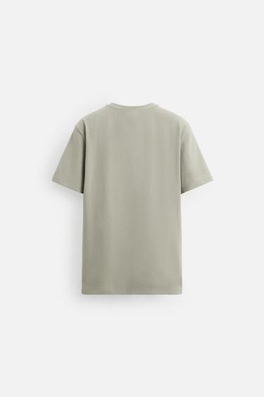 T-SHIRT BASIQUE SLIM FIT - Vison clair de Zara - Image 6