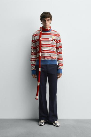T-SHIRT ÀS RISCAS HARRY LAMBERT FOR ZARA X DISNEY - vermelho/marinho da Zara