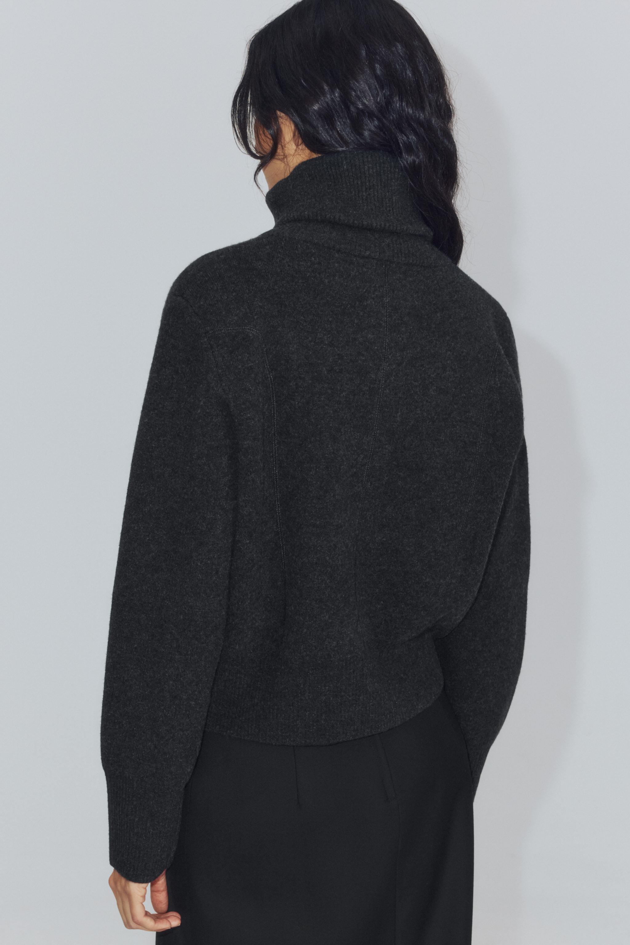 BLOUSON BOMBER 96% LAINE À ZIP