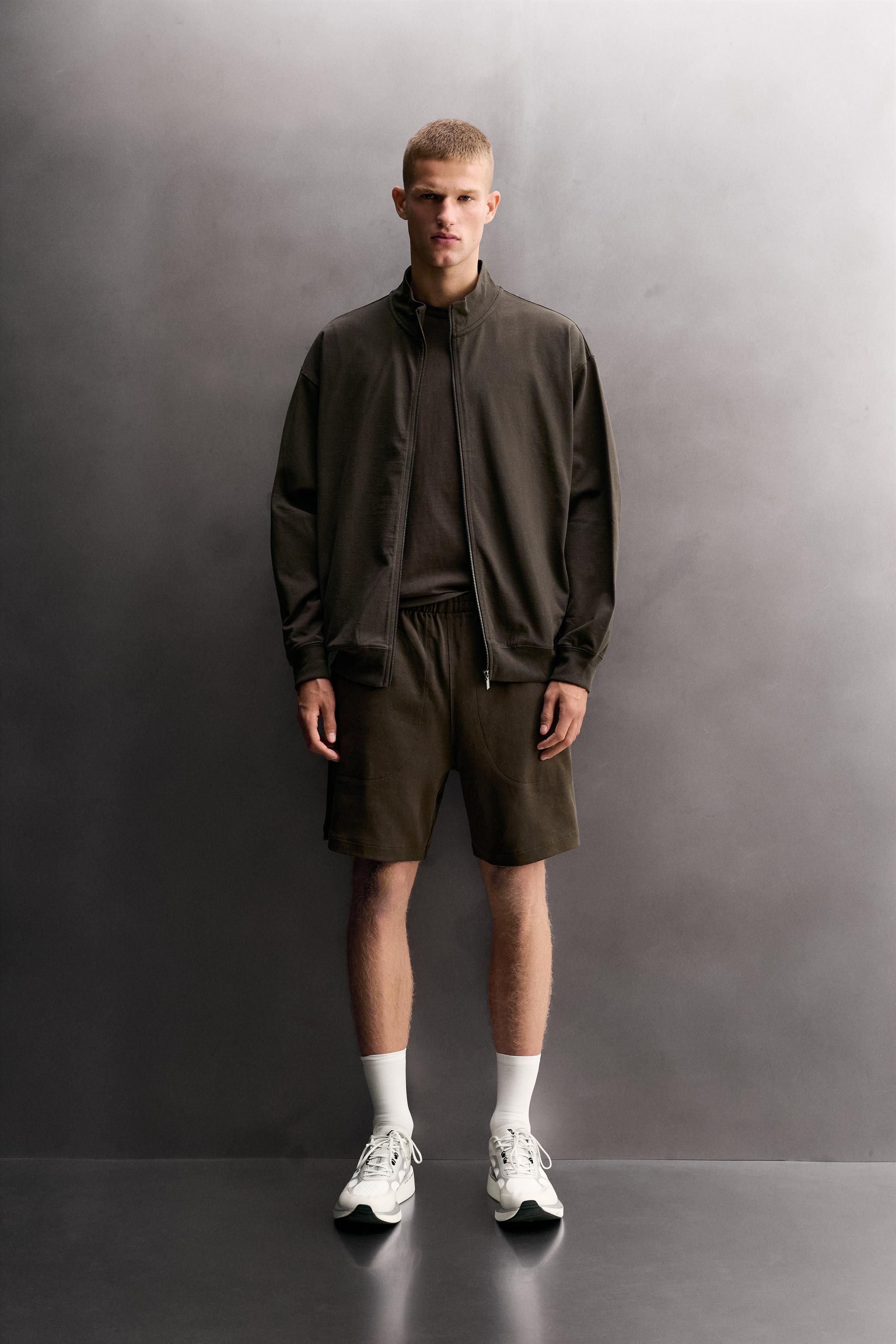 Мужские худи Zara RELAXED FIT ZIP-UP SWEATSHIRT