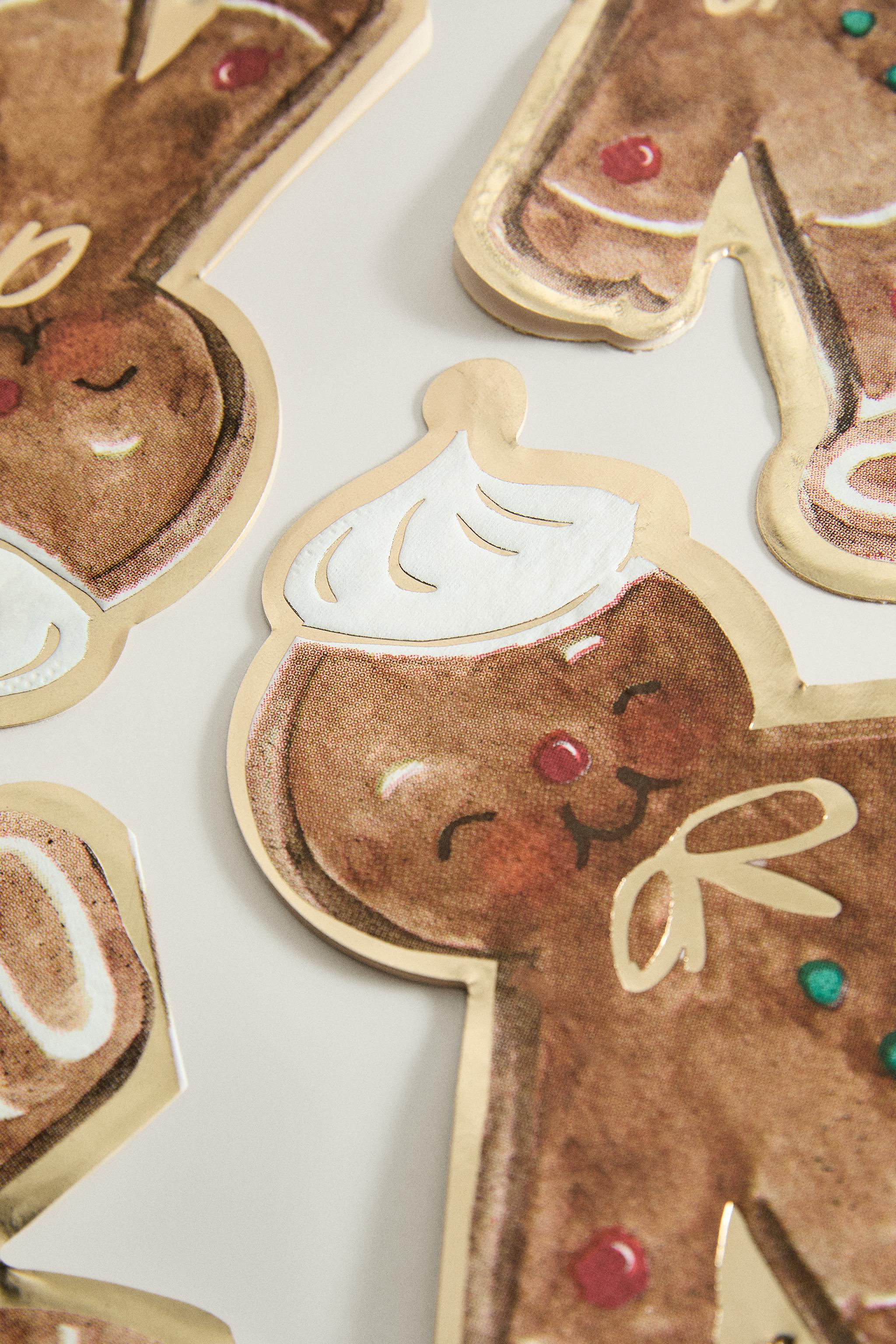 CHRISTMAS GINGERBREAD PAPER NAPKINS (PACK OF 20)