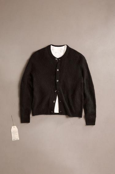 CÁRDIGAN TEXTURA - Negro de Zara - Imagen 0