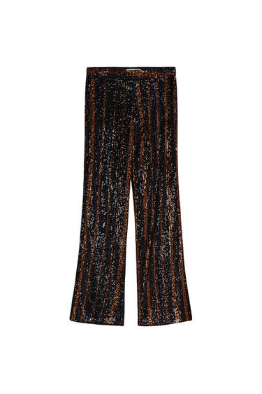 FLARED SEQUIN PANTS