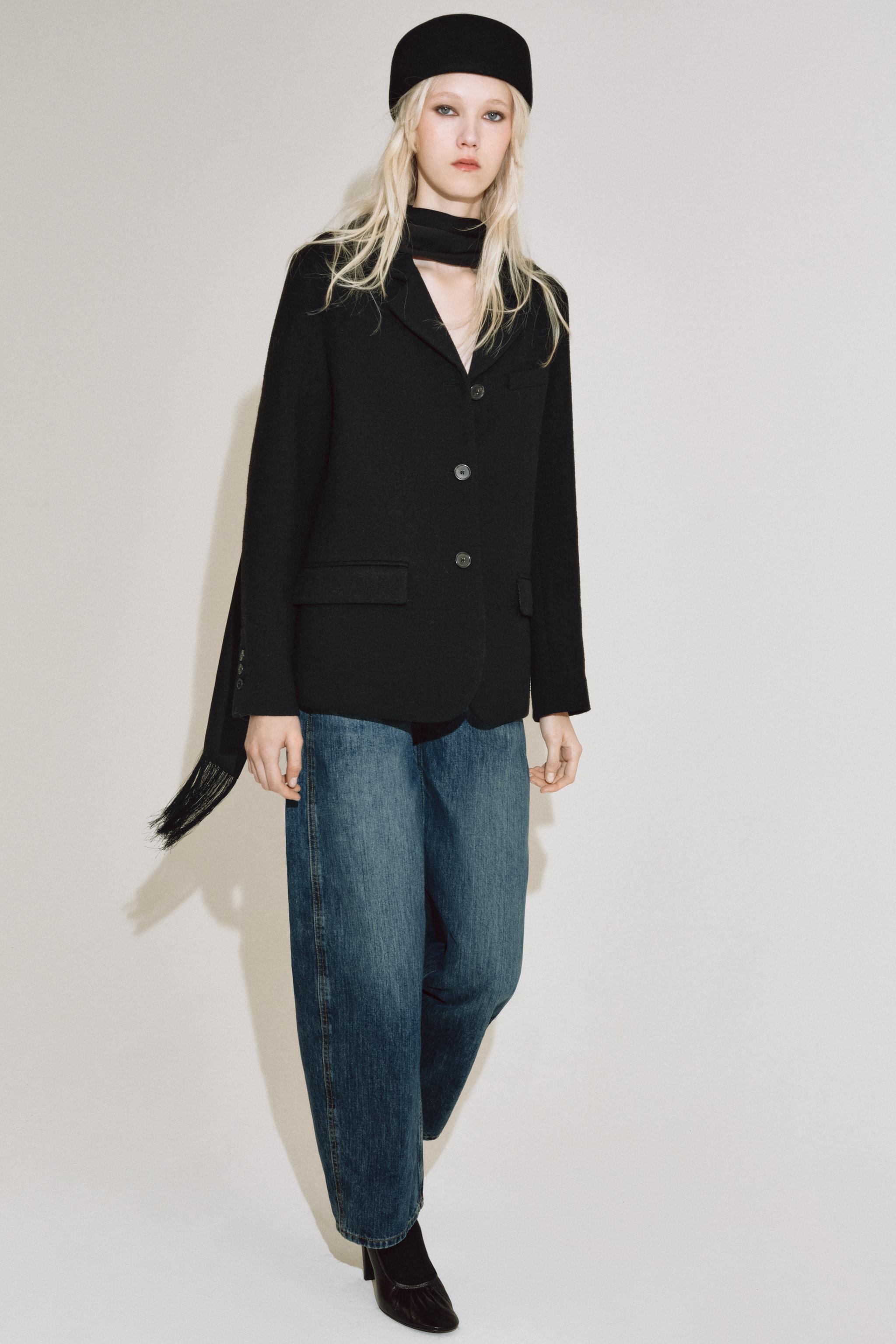 Zw Collection Wool-Blend Blazer by Zara