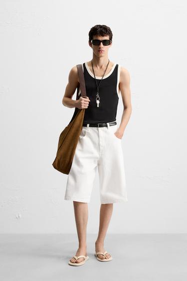 CONTRAST TANK T-SHIRT - Black by Zara - Image 0
