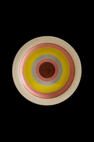 Zara CERAMIC SERVING DISH CIRCLES X COLLAGERIE - striped - Image 0