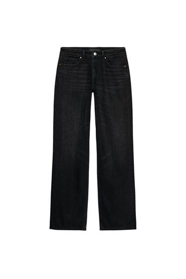 Zara Z1975 LOW-RISE REGULAR FIT JEANS - Black