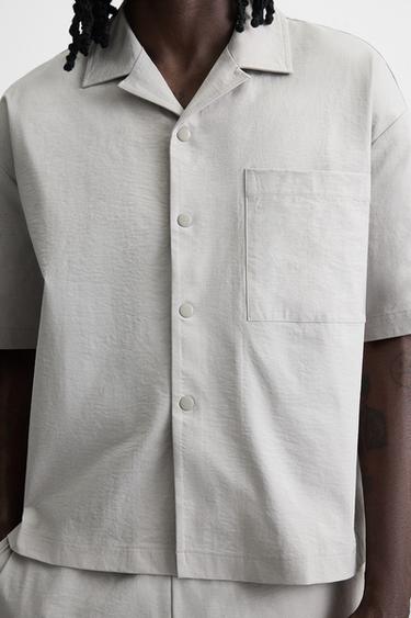 CHEMISE TECHNIQUE RELAXED FIT - Gris perle de Zara - Image 5