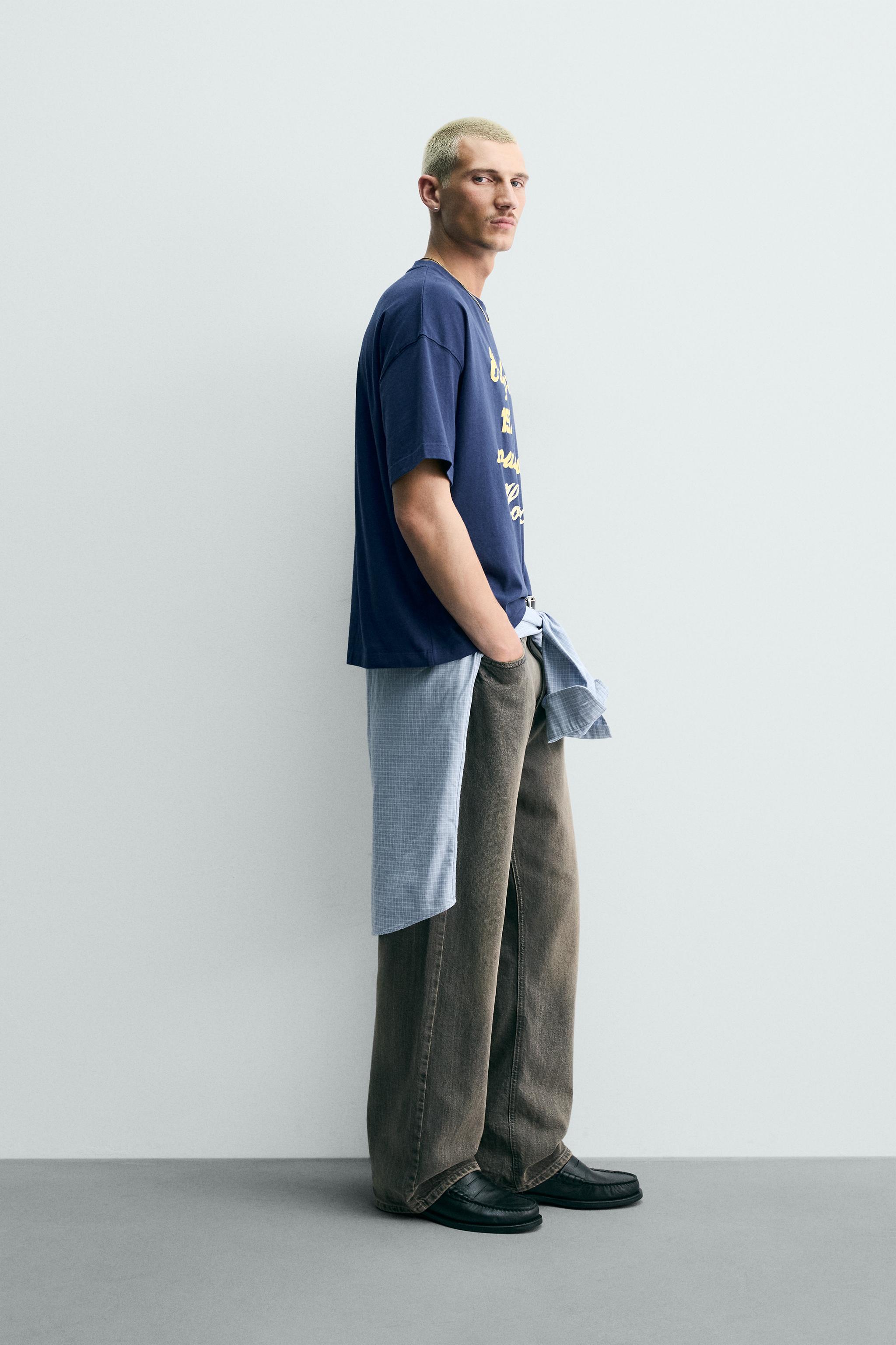 Мужские футболки Zara EMBROIDERED PRINT T-SHIRT — фото 4