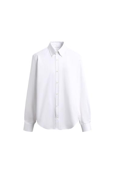 REGULAR FIT COTTON SHIRT - White by Zara