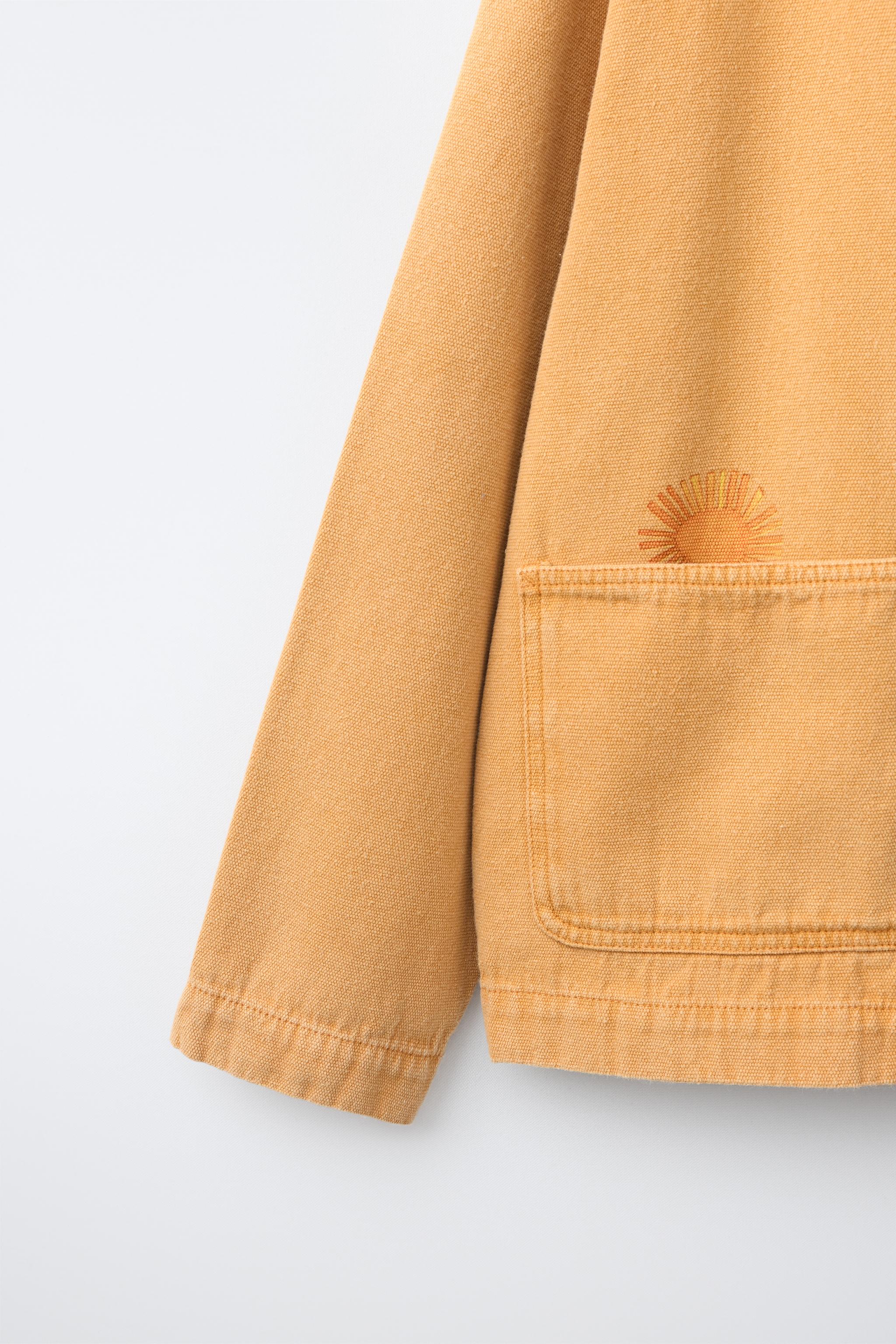 Детские рубашки Zara EMBROIDERED OVERSHIRT — фото 5