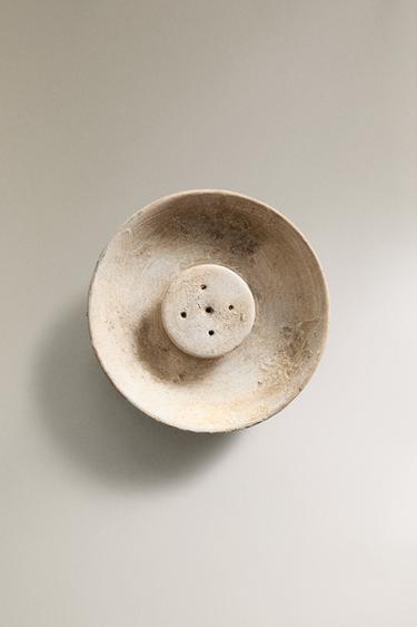 CERAMIC INCENSE BURNER DISH - Mustard by Zara - Image 4