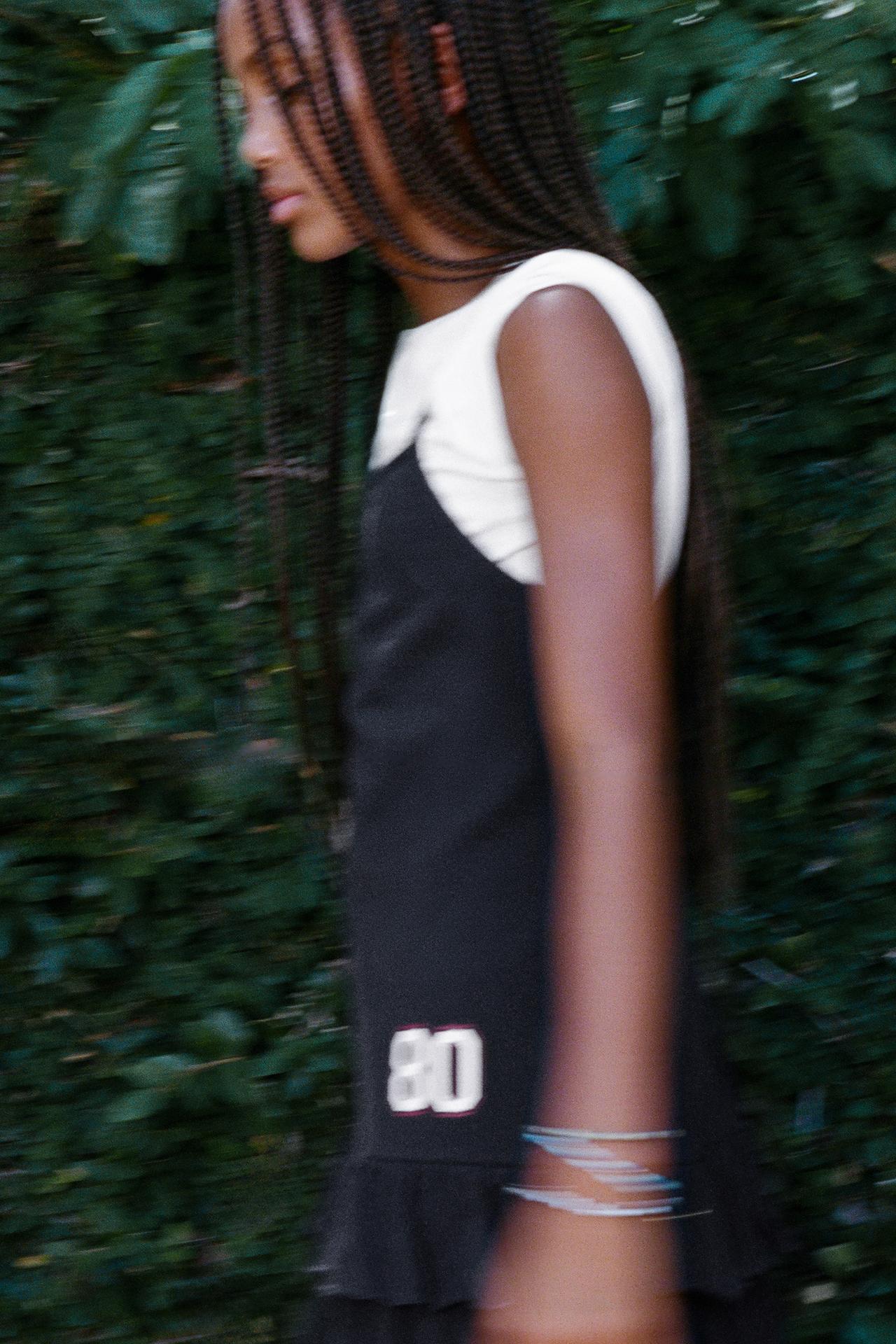 DOUBLE LAYER T-SHIRT DRESS — Navy blue