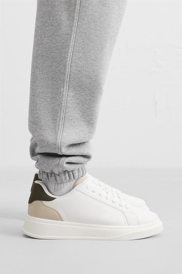 HEEL DETAIL TRAINERS - Khaki Green by Zara - Image 1