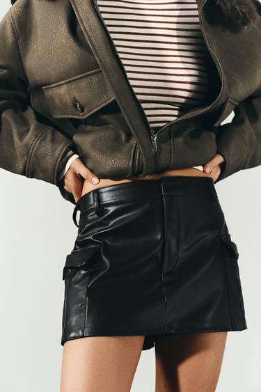 Zara CARGO SKORT - Black - Image 0