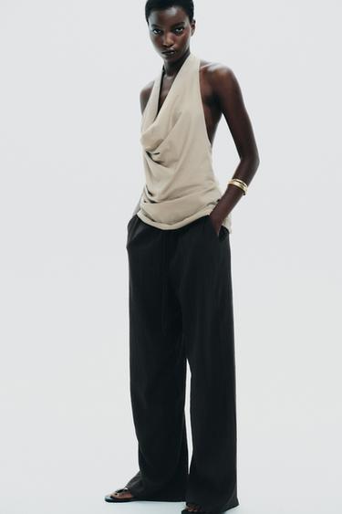 PANTALON STRUCTURÉ - Noir de Zara - Image 2