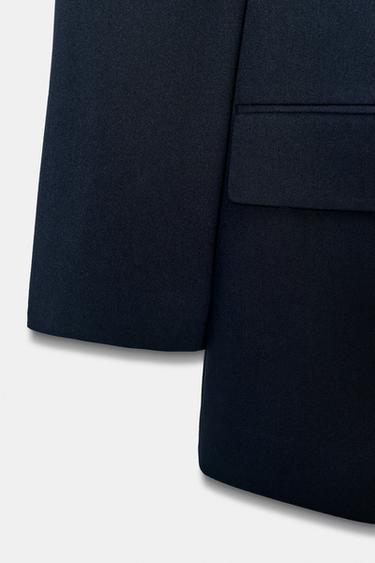 VESTE OVERSIZE À BOUTONNAGE CROISÉ - Bleu marine de Zara - Image 9