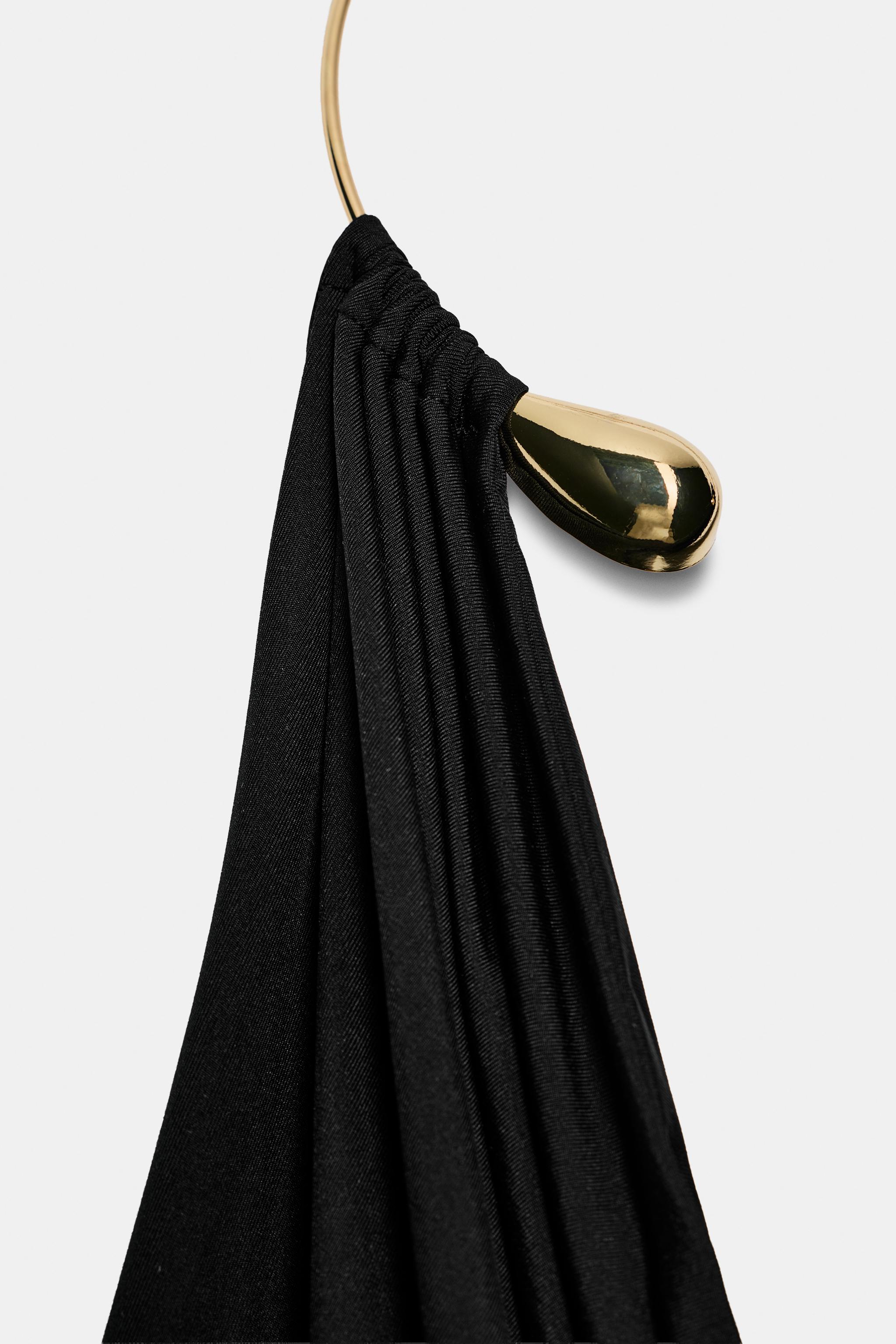 Женские топы Zara POLYAMIDE CHOKER TOP — фото 7