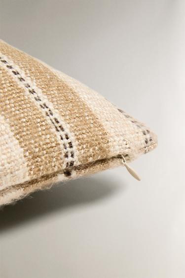 STRIPED CUSHION COVER - Beige by Zara - Image 3