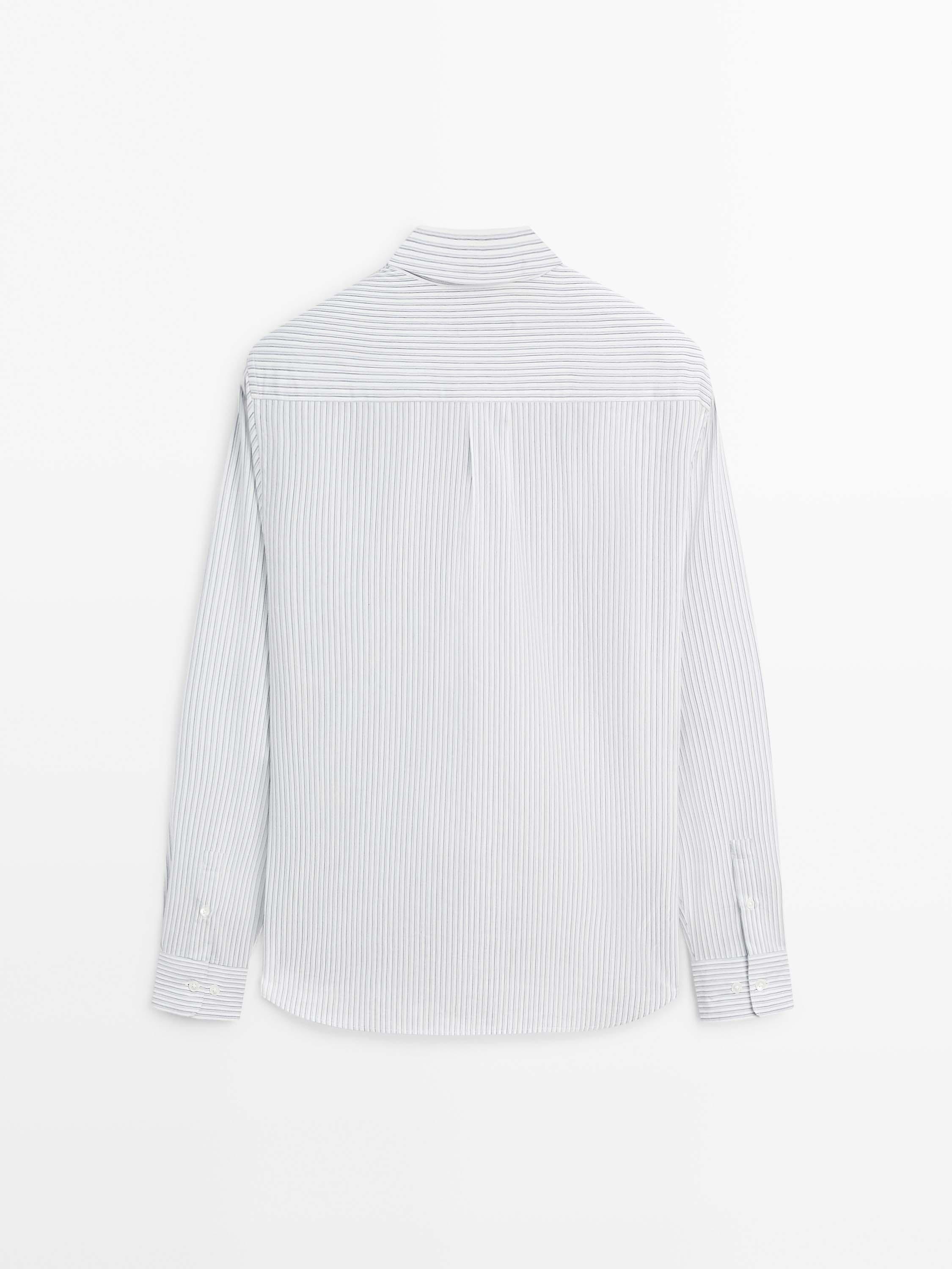 Chemise regular fit à rayures en coton mélang