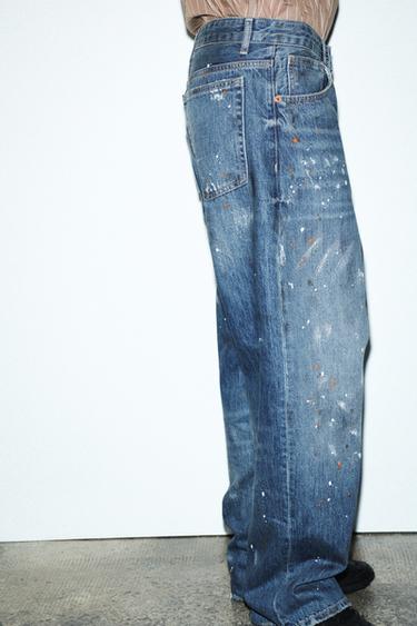 JEAN TRF AMPLE OVERSIZE TAILLE HAUTE - Bleu de Zara - Image 4
