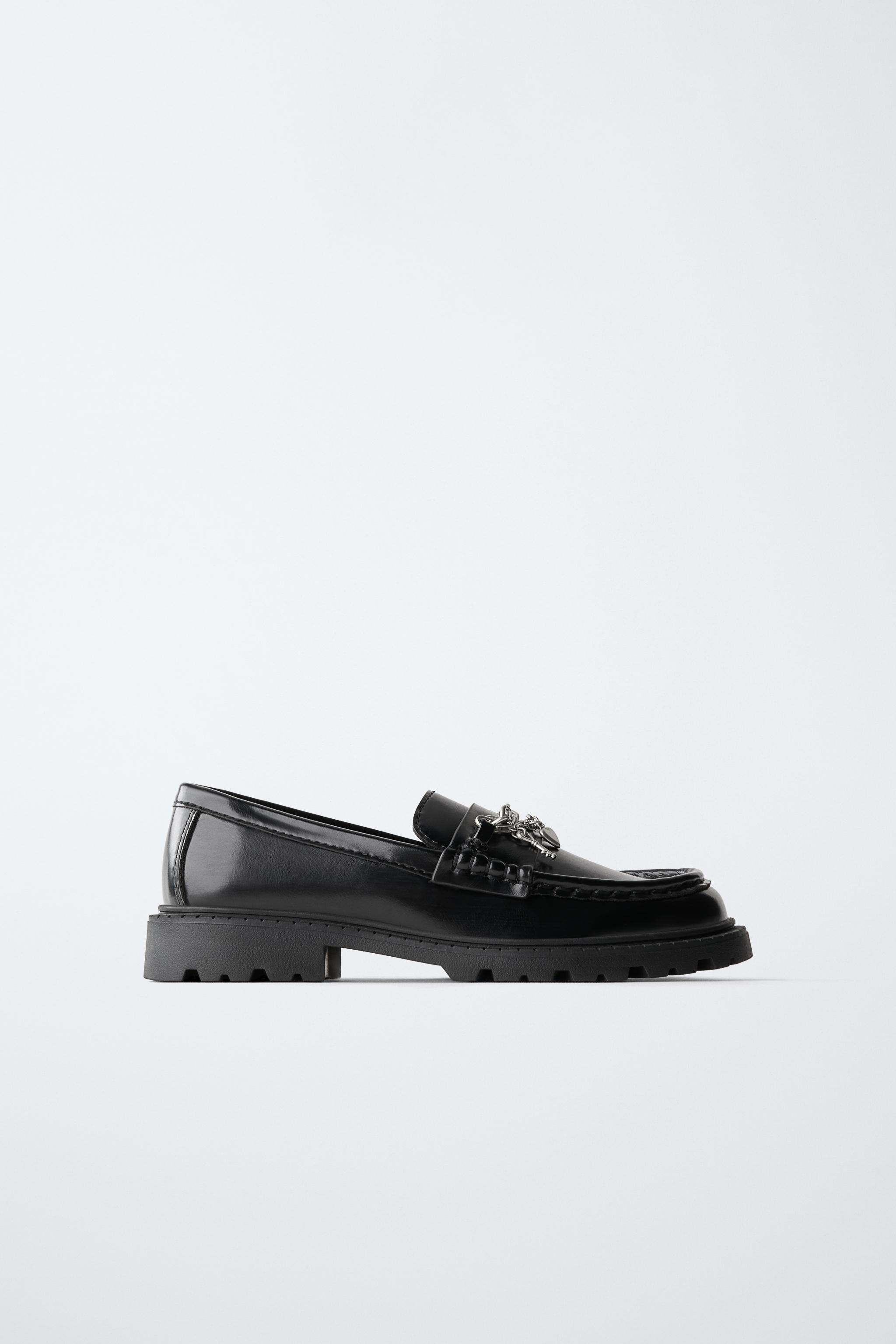 PATENT CHARMS LOAFERS