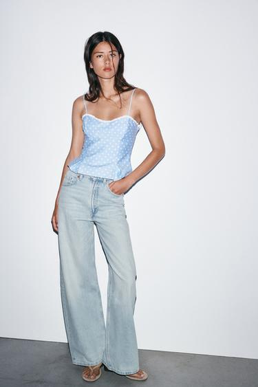 JEANS TRF EXTRA WIDE LEG TIRO ALTO - Azul claro de Zara - Imagen 0