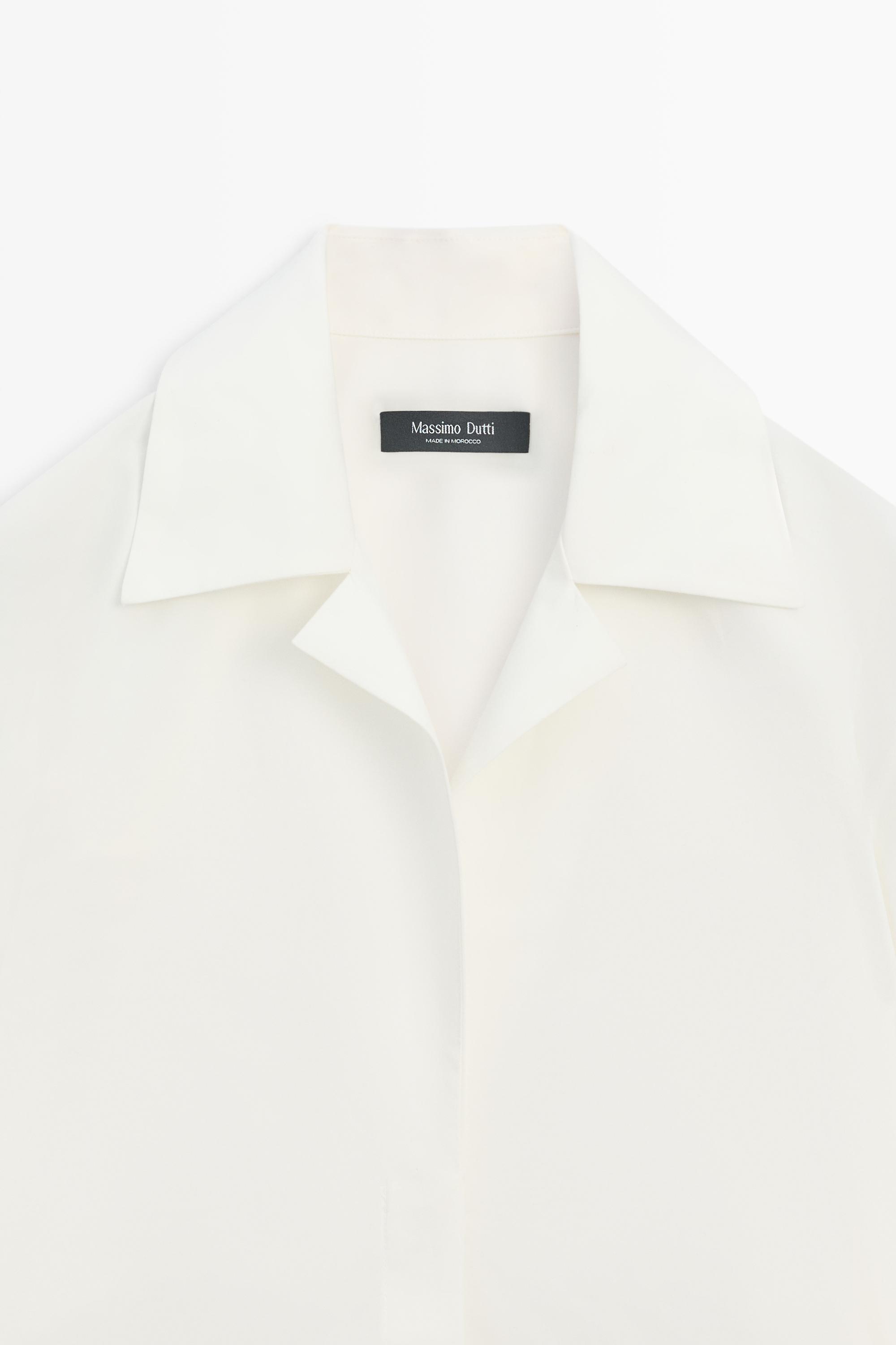 Chemise en popeline avec détails coutures