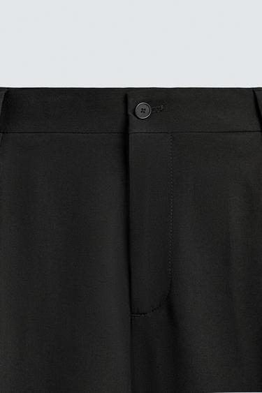 PANTALON DE COSTUME CONFORT À PLIS - Noir de Zara - Image 6
