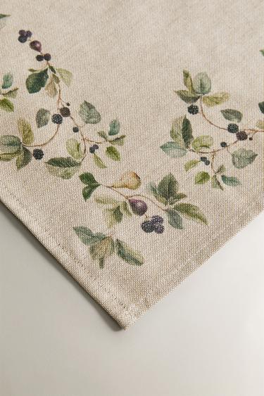 LOT DE SERVIETTES IMPRIMÉ FRUITÉ (LOT DE 2) - Verdâtre de Zara - Image 2