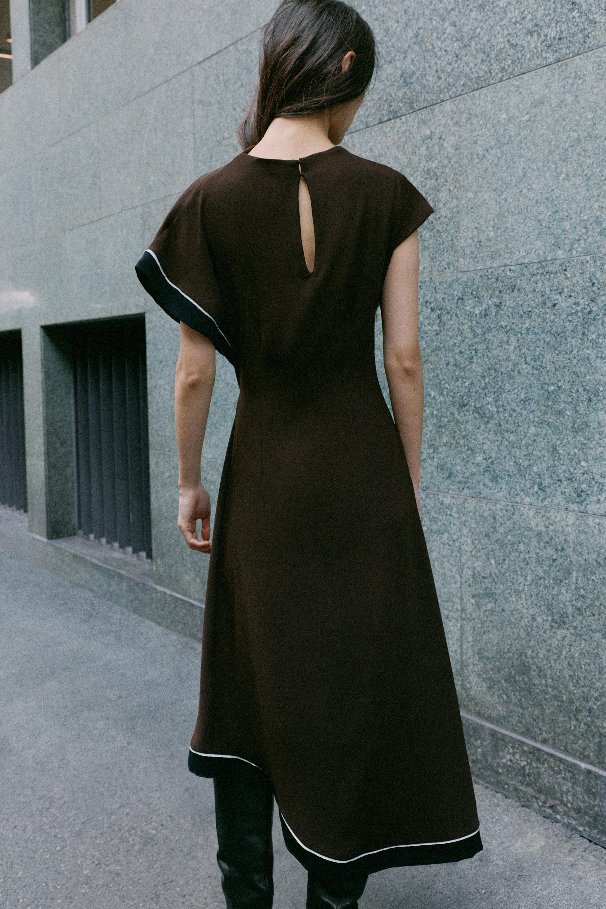 ASYMMETRIC MIDI DRESS