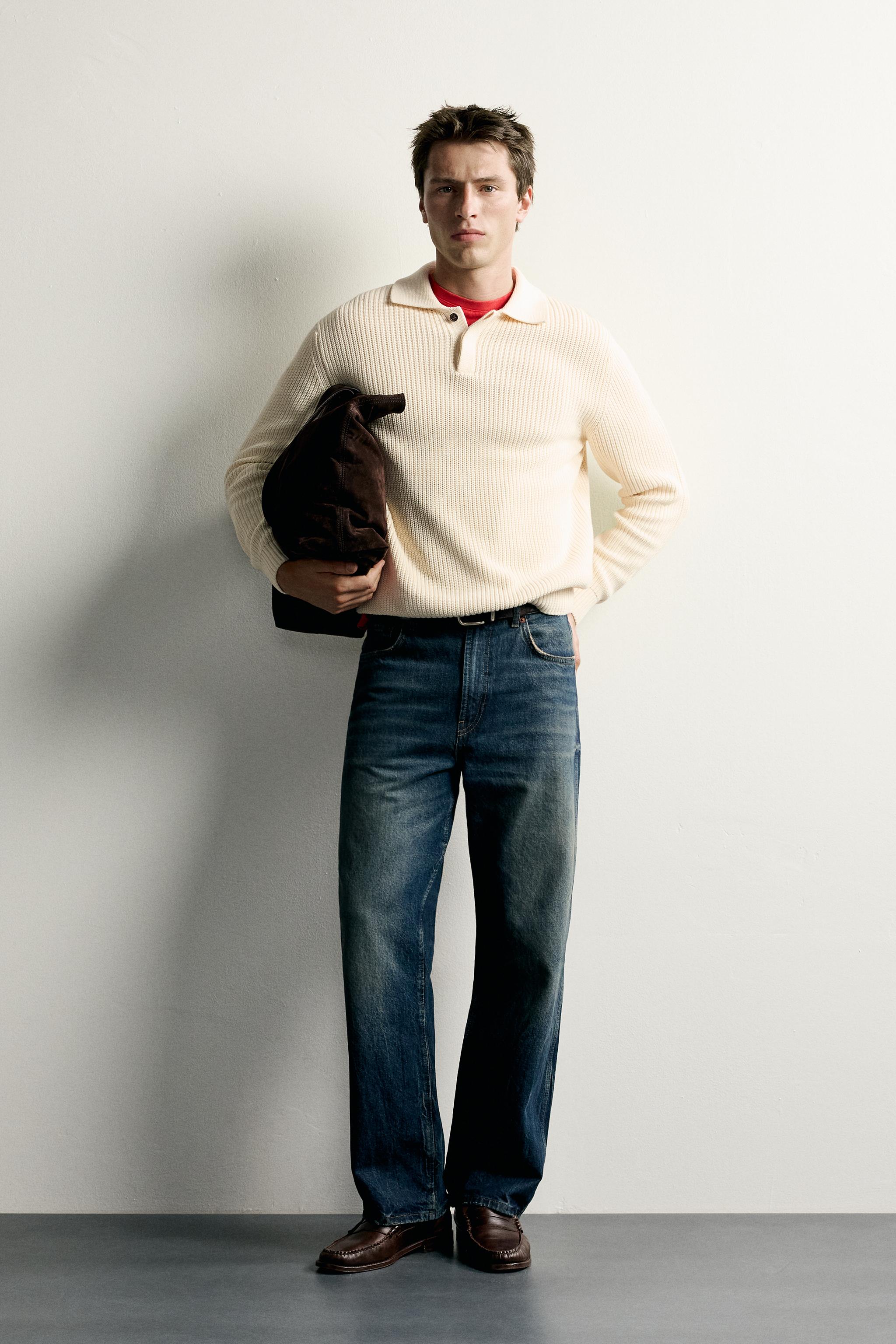 POLO REGULAR FIT EN MAILLE PERLÉE