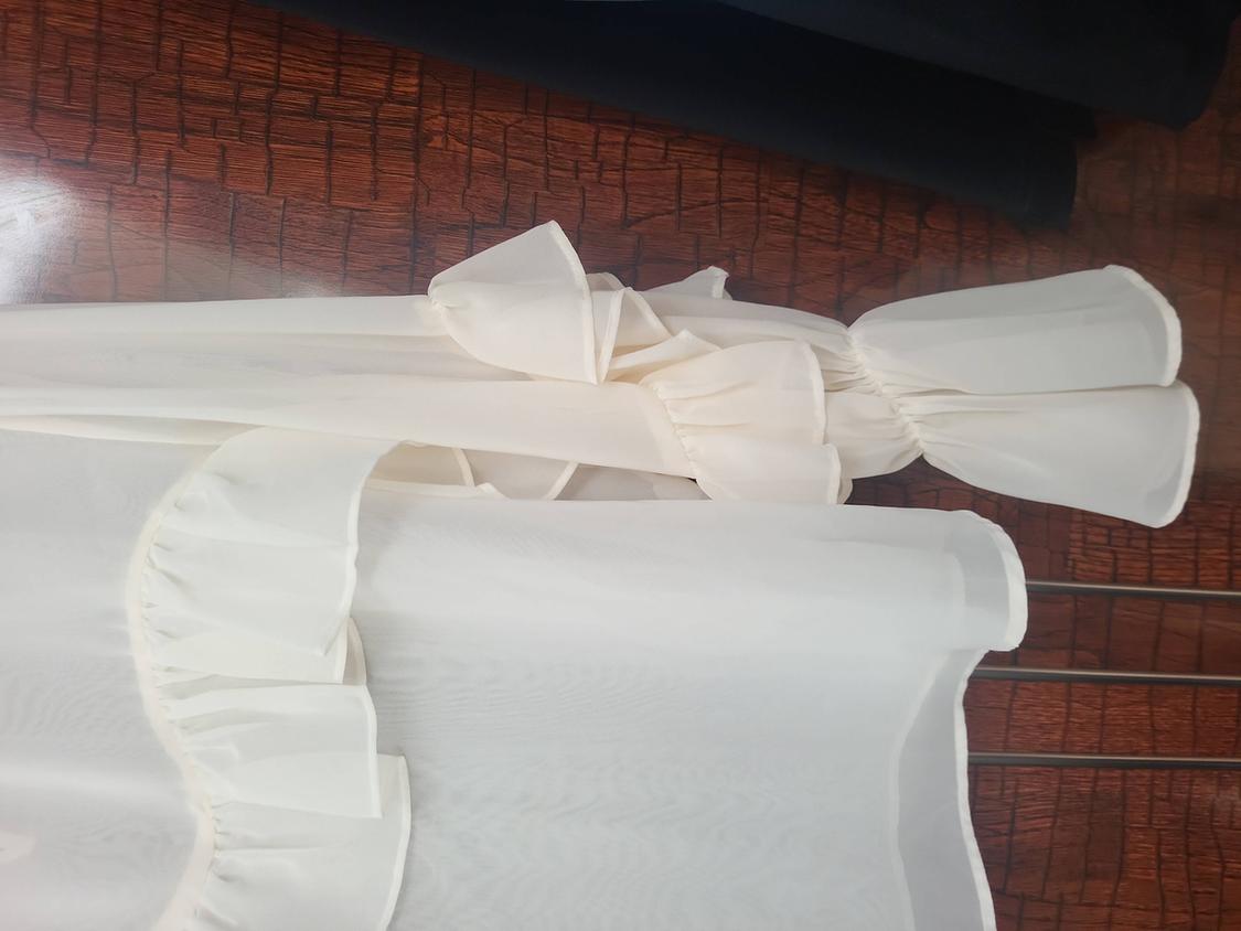 SEMI-SHEER BLOUSE WITH RUFFLE TRIMS - Image 4