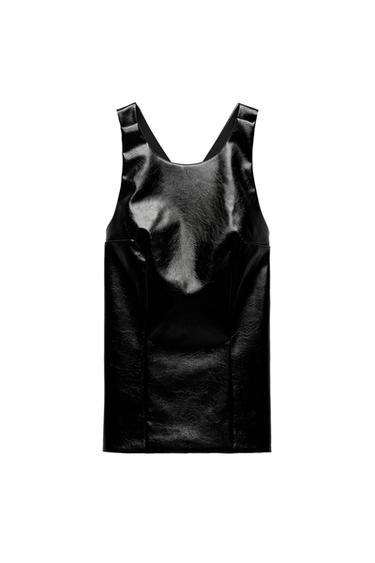 LEATHER-EFFECT TOP